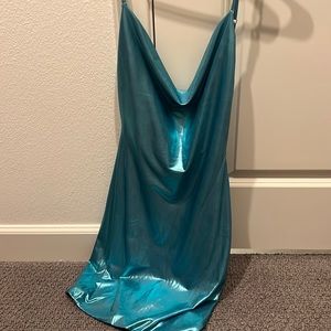 Foiled blue dress from Meshki new with tags